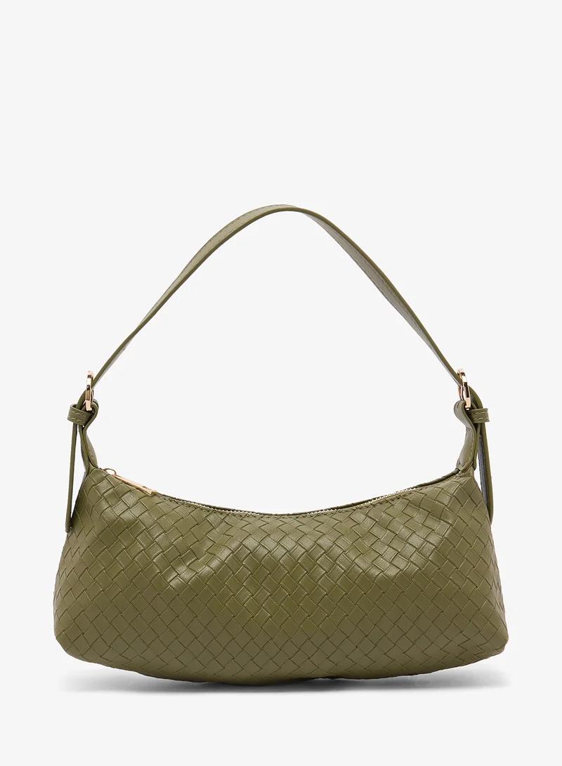 جلاموروس حقيبة كتف منسوجة خضراء